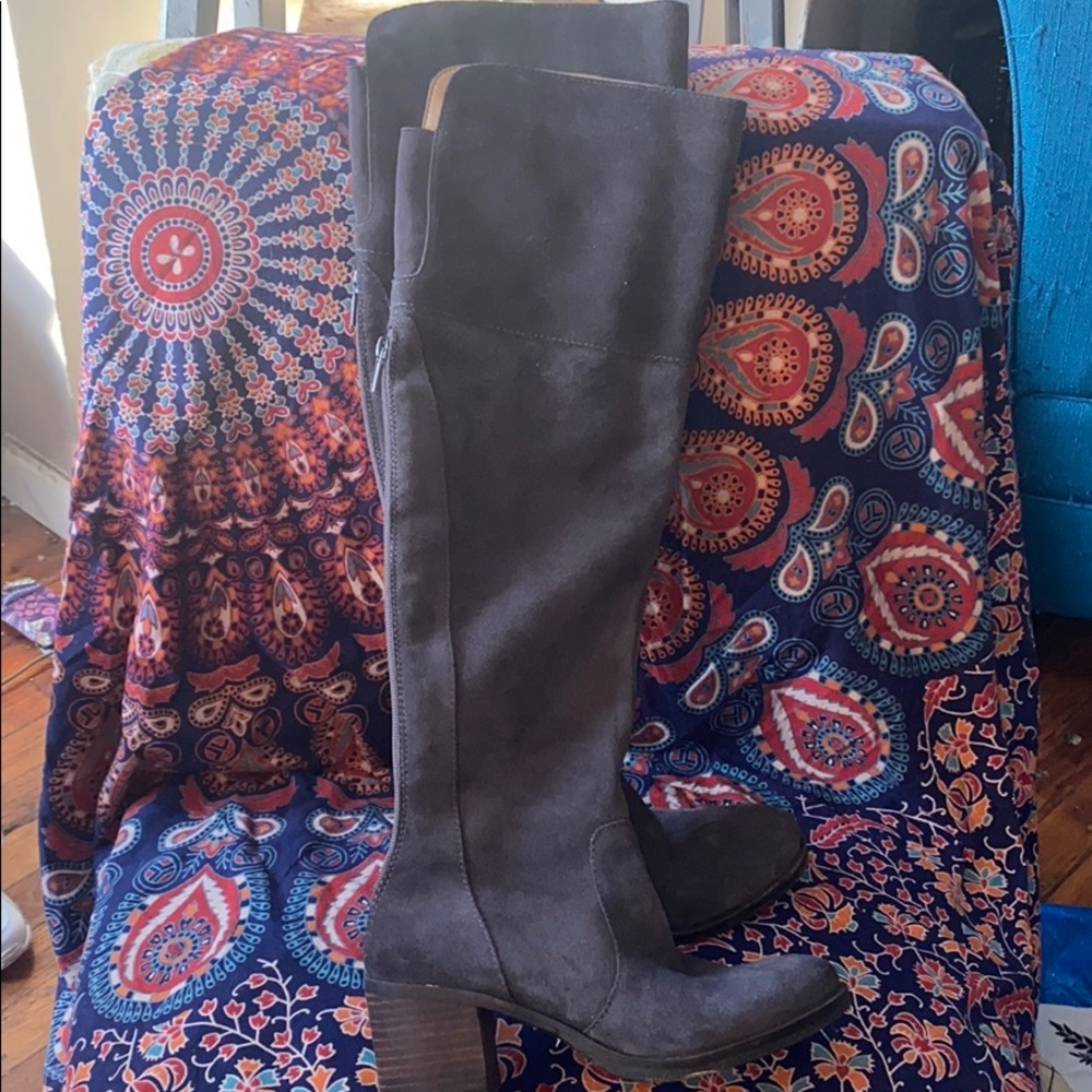 Lucky Brand Gray Over the Knee Boots